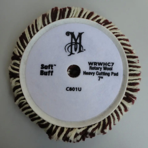 Поліровальне коло вовняної з мікрофіброю - Meguiar`s Rotary Wool Heavy Cutting Pad 178 мм. (WRWHC7)