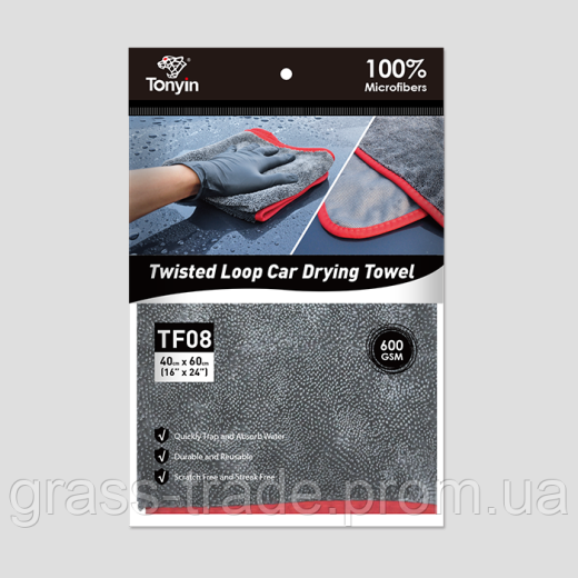 TWISTED LOOP CAR DRYING TOWEL 40*60 (600 г/м2)