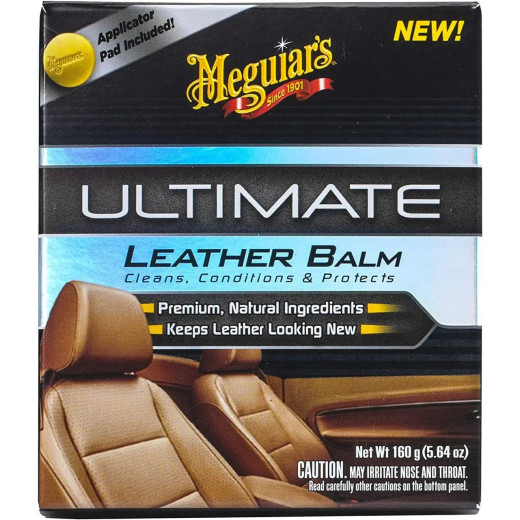 Бальзам Meguiar's 3 в 1 для шкіри Ultimate Leather Balm (набір) 160 г + аплікатор 1 шт