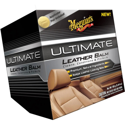 Бальзам Meguiar's 3 в 1 для шкіри Ultimate Leather Balm (набір) 160 г + аплікатор 1 шт