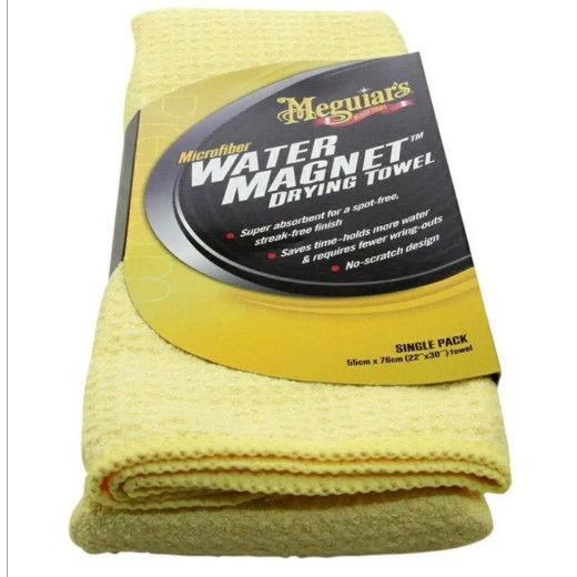 Рушник вафельний для збору води - Meguiar's Water Magnet Microfiber Drying Towel 55х76 см. жовтий (X2000EU)
