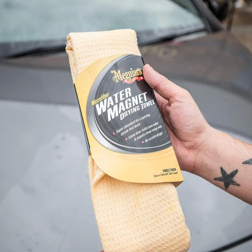Рушник вафельний для збору води - Meguiar's Water Magnet Microfiber Drying Towel 55х76 см. жовтий (X2000EU)