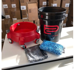 Набір, відро для ручної мийки авто на колесах - PremiumShield Black Bucket 19 л. (PS-V)