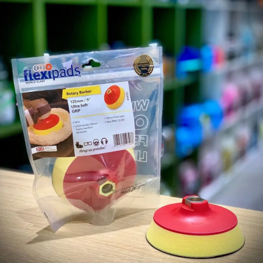 Оправка для роторной машинки мягкая - Flexipads Ultra Soft Velcro М14 125 мм. 5
