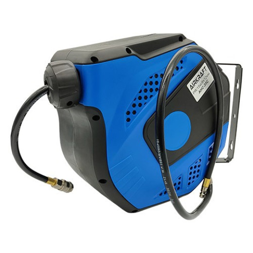 Шланг повітряний поліуретановий армований на котушці 8x12мм, 15м з швидкороз'ємними з'єднаннями Шланг повітряний поліуретановий армований на котушці 8x12мм, 15м з швидкороз'ємними з'єднаннями