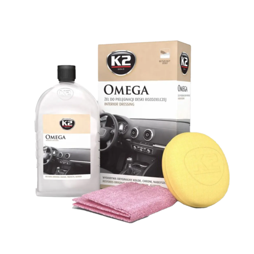 Поліроль для пластика K2 для відновлення кольору та захисту Gold Omega (набір) 500 мл