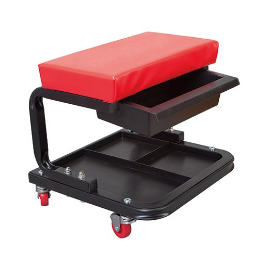 Стілець автослюсаря з інструментальною полицею