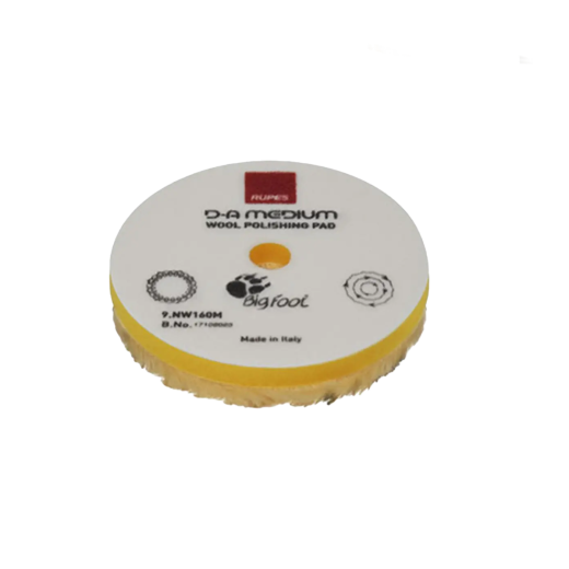 З шерсті середньої жорсткості, Ø160 мм Полірувальний круг RUPES D-A Medium Wool Polishing Pad NW160M