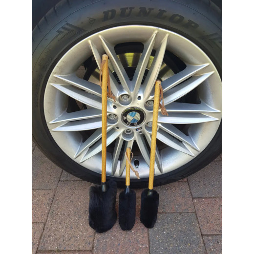 WW000 Набір очищувальних щіток для дисків, чорно-коричневий - Flexipads Wheel Whoolie Wands, 3 шт.