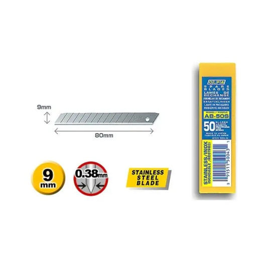 Лезо з нержавіючої сталі OLFA AB50S Лезо з нержавіючої сталі OLFA AB50S