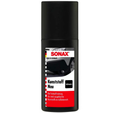 Фарба для зовнішніх пластикових деталей авто - Sonax Kunststoff Neu Schwarz, 100 мл. (409100)