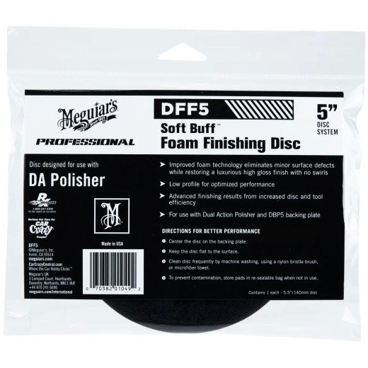 Полірувальний круг м'який - Meguiar's DA Soft Buff Foam Finishing Pad 140 мм. чорний (DFF5)