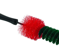 Щітка для автомобільних дисків - Vikan Rim Cleaner Hard Ø65 мм, 325 мм, жорстка, чорна (525352)