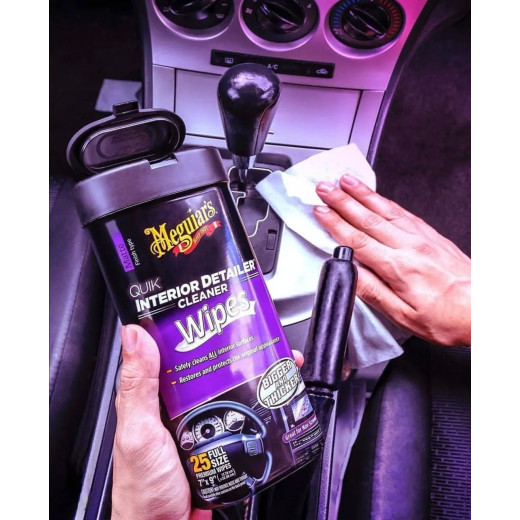 Серветки Meguiar's для швидкого очищення салону Quik Interior Detailer™ Cleaner 25 шт