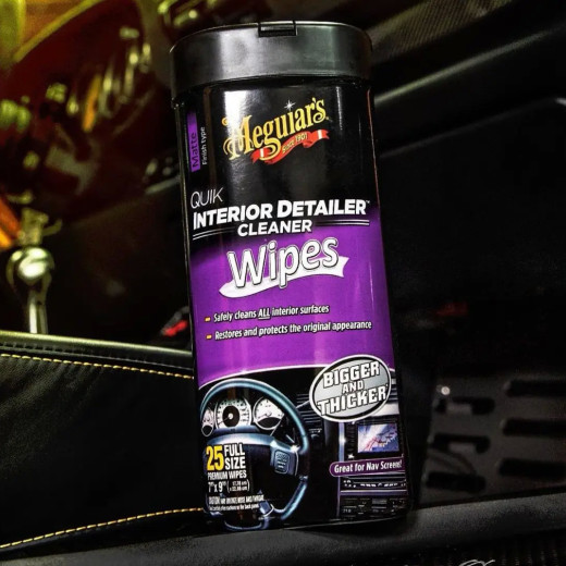 Серветки Meguiar's для швидкого очищення салону Quik Interior Detailer™ Cleaner 25 шт