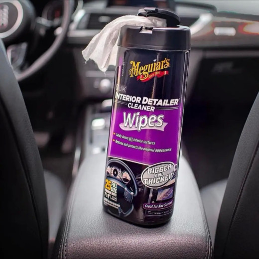 Серветки Meguiar's для швидкого очищення салону Quik Interior Detailer™ Cleaner 25 шт