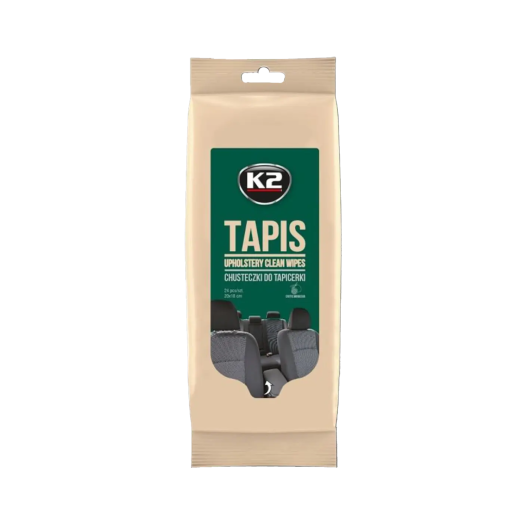 Серветки вологі K2 для тканинних елементів салону Tapis Wipes 24 шт