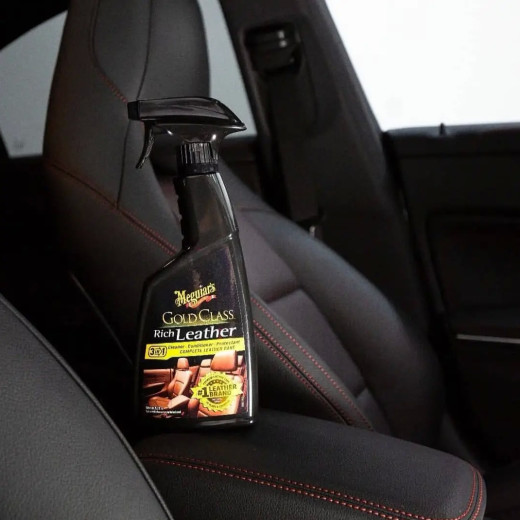 Спрей 3 в 1 Meguiar's для догляду за шкіряним салоном Gold Class™ Rich Leather Spray 450 мл