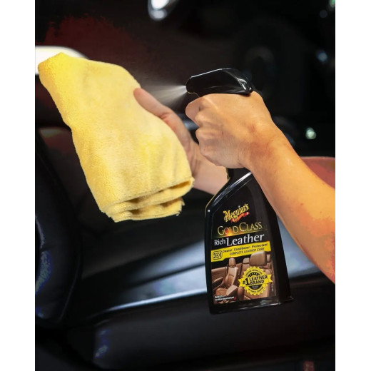 Спрей 3 в 1 Meguiar's для догляду за шкіряним салоном Gold Class™ Rich Leather Spray 450 мл