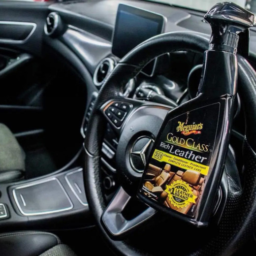 Спрей 3 в 1 Meguiar's для догляду за шкіряним салоном Gold Class™ Rich Leather Spray 450 мл
