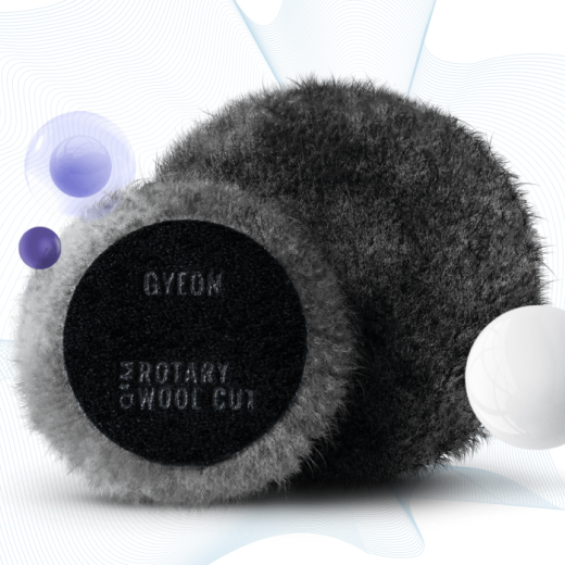 КРУГ ДЛЯ ПОЛІРУВАННЯ GYEON Q²M ROTARY WOOL CUT PADS ХУТРЯНИЙ РІЖУЧИЙ 125 ММ