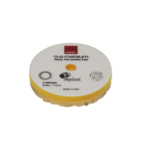 З шерсті середньої жорсткості, Ø80 мм Полірувальний круг RUPES D-A Medium Wool Polishing Pad NW80M