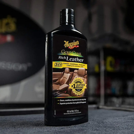 Лосьйон Meguiar's 3 в 1 для догляду за шкіряним салоном Gold Class™ Rich Leather Lotion 3 in 1 414 мл