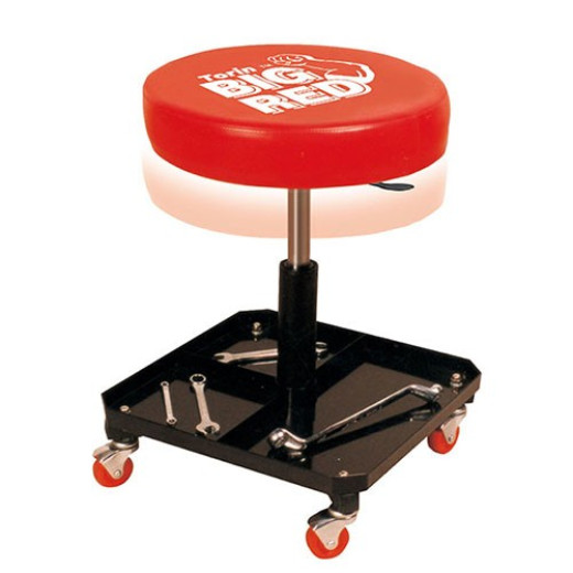 Стілець автослюсаря регулюємий з інструментальною полицею