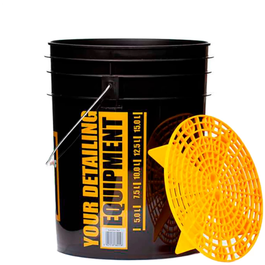 Відро з брудоуловлювачем чорного кольору Work Stuff Detailing Bucket Black & Separator