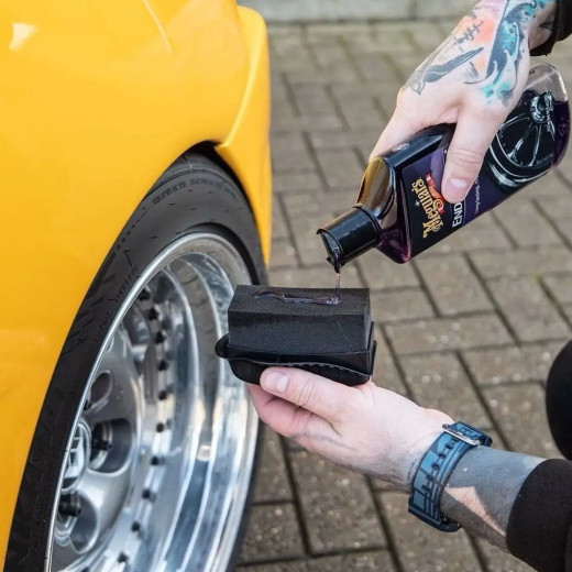 Аплікатор з утримувачем для чорніння гуми і пластику - Meguiar's Tyre Dressing Applicator Pad чорний (X3090)