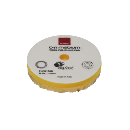 Полірувальний круг RUPES D-A Medium Wool Polishing Pad з шерсті середньої жорсткості, Ø130 мм NW130M