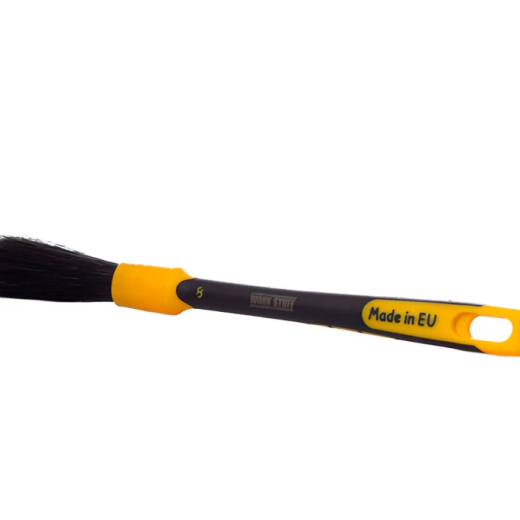 Зносостійкий синтетичний пензель з прогумованою ручкою Work Stuff Detailing Brush Rubber Black 16 mm