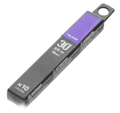 Леза сегментні Premium 9мм TAJIMA Acute Angle Razar Black Blades CB39RB кут нахилу 30°,10 шт (CB39RBH/K1)