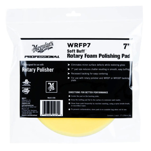 Полірувальний круг середньої жорсткості - Meguiar's Rotary Foam Polishing Pad 7