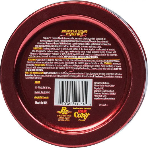 Очищувач твердий віск - Meguiar's Cleaner Wax Paste 311 г. (A1214)