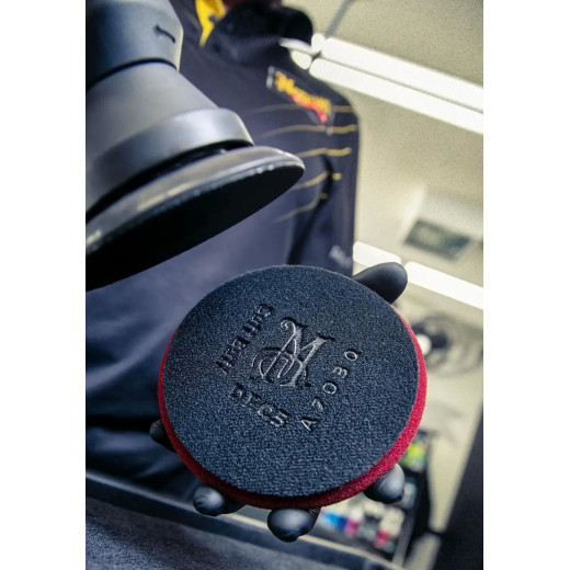 Полірувальний круг жорсткий — Meguiar's DA Soft Buff Foam Cutting Pad 140 мм. бордовий (DFC5)